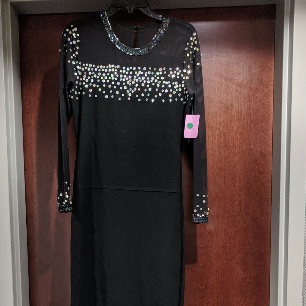 Sylvia Black Dress 4388 Size M